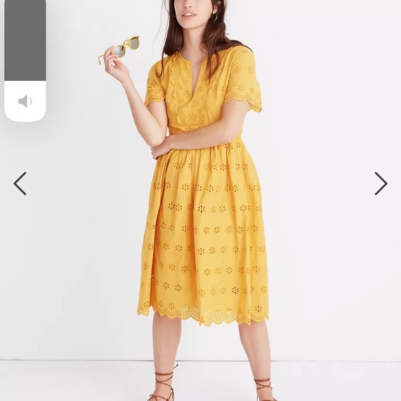 Madewell Dresses & Skirts - Madewell scalloped eyelet midi dress